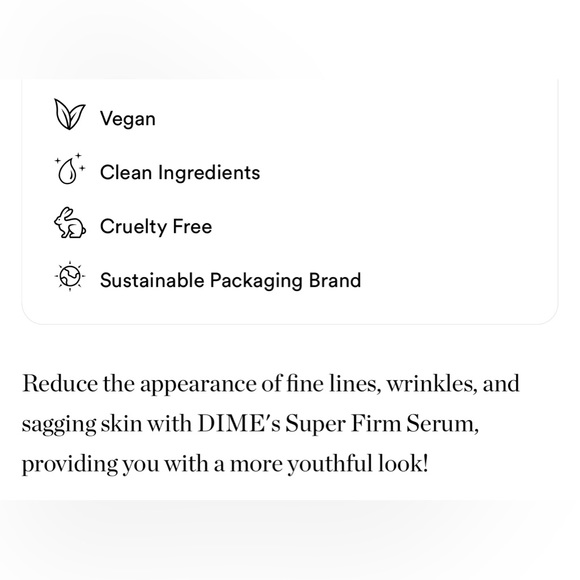 $8❤️‍🔥 DIME Beauty Super Firm Serum 💧 NEW Wrinkle Reducer Plumping - Picture 6 of 9